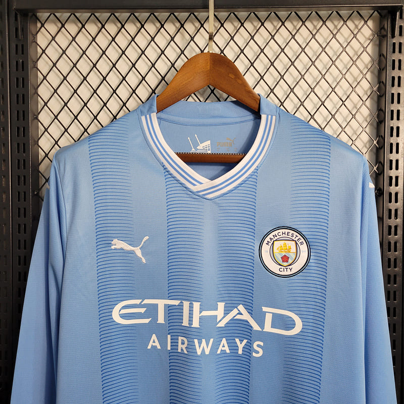 Manchester City Home 23/24 Manga Longa