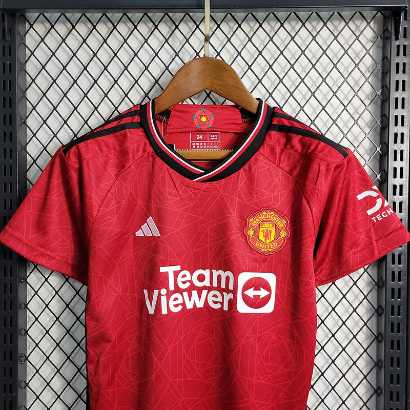 Manchester United Home 23/24 Infantil